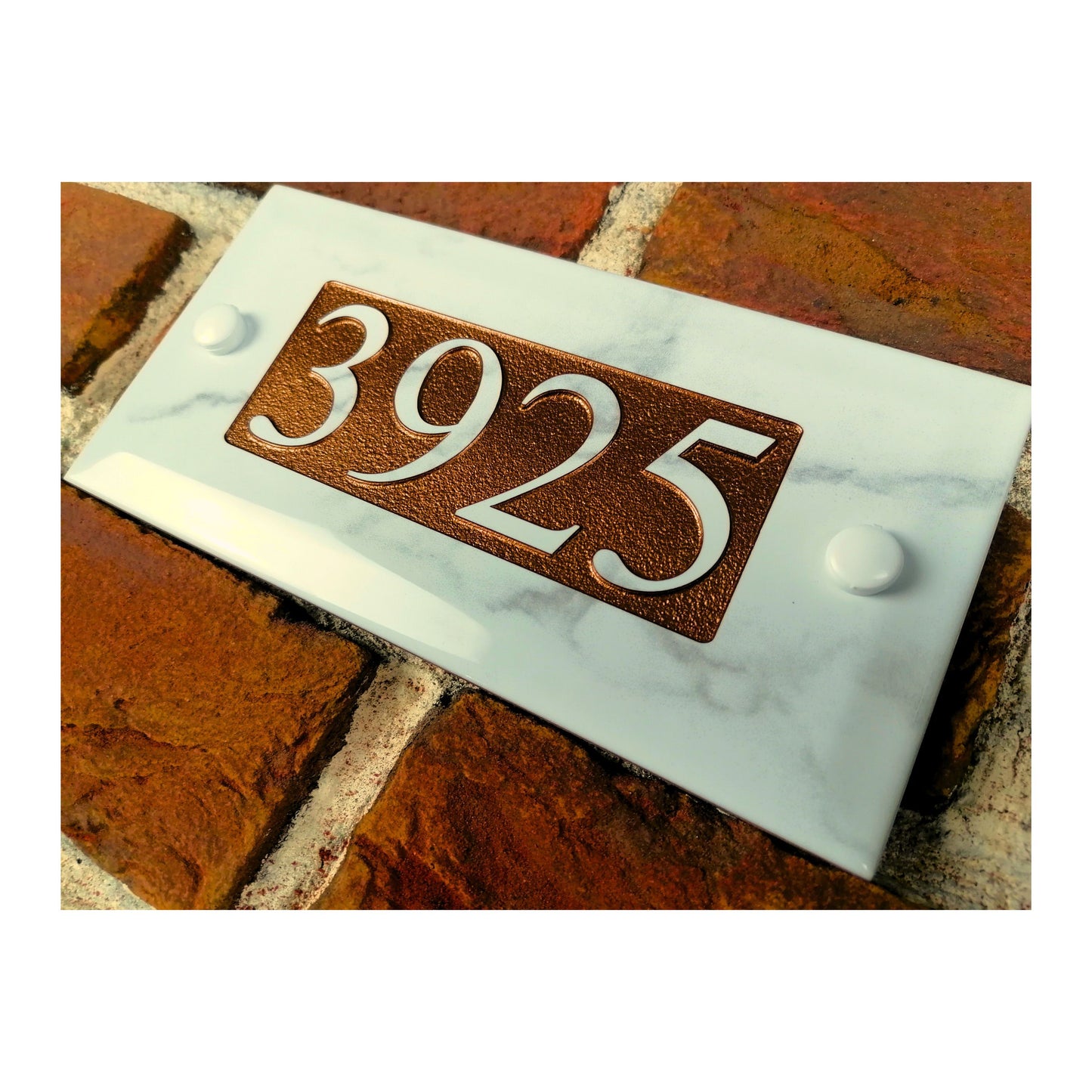 Relief Engraved Ceramic Wall Tile Address Sign | Irish Handmade Rectangle Door Number House Name | Rustic Custom Personalised Postcode Mailbox Irish