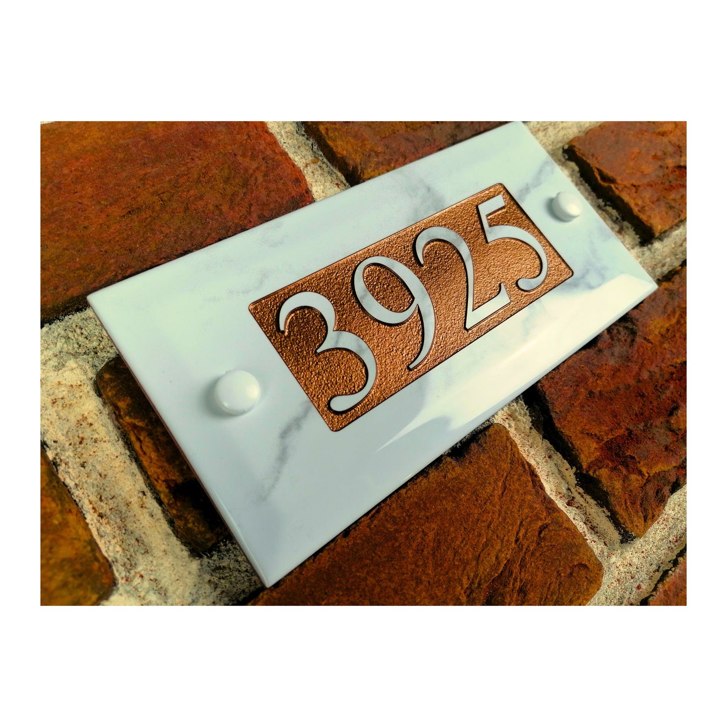 Relief Engraved Ceramic Wall Tile Address Sign | Irish Handmade Rectangle Door Number House Name | Rustic Custom Personalised Postcode Mailbox Irish
