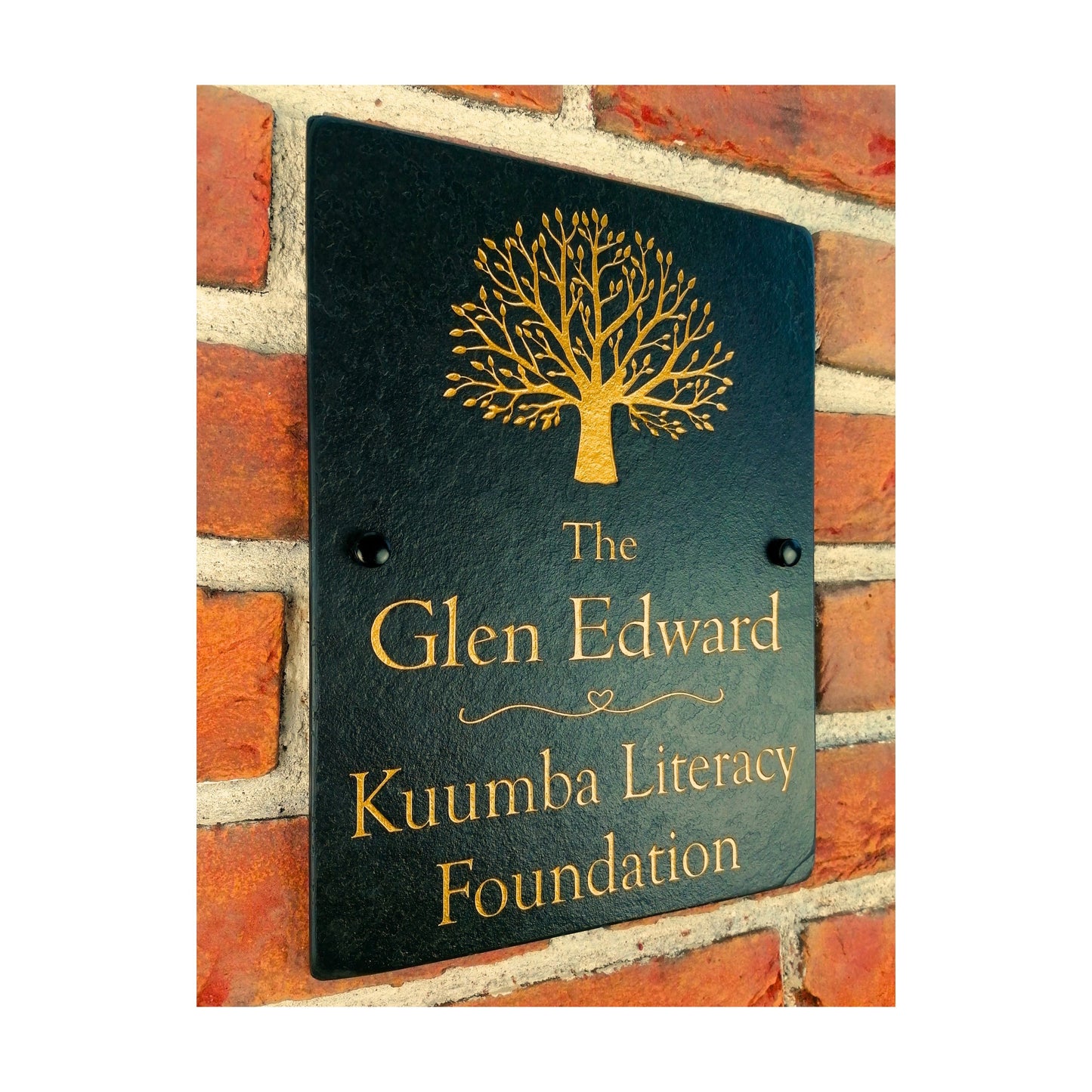 Natural Slate Memorial Plaque | Handmade Deep Engraved | Custom Personalised Bespoke | Unique Keepsake Memories | Tree Nature Love Family