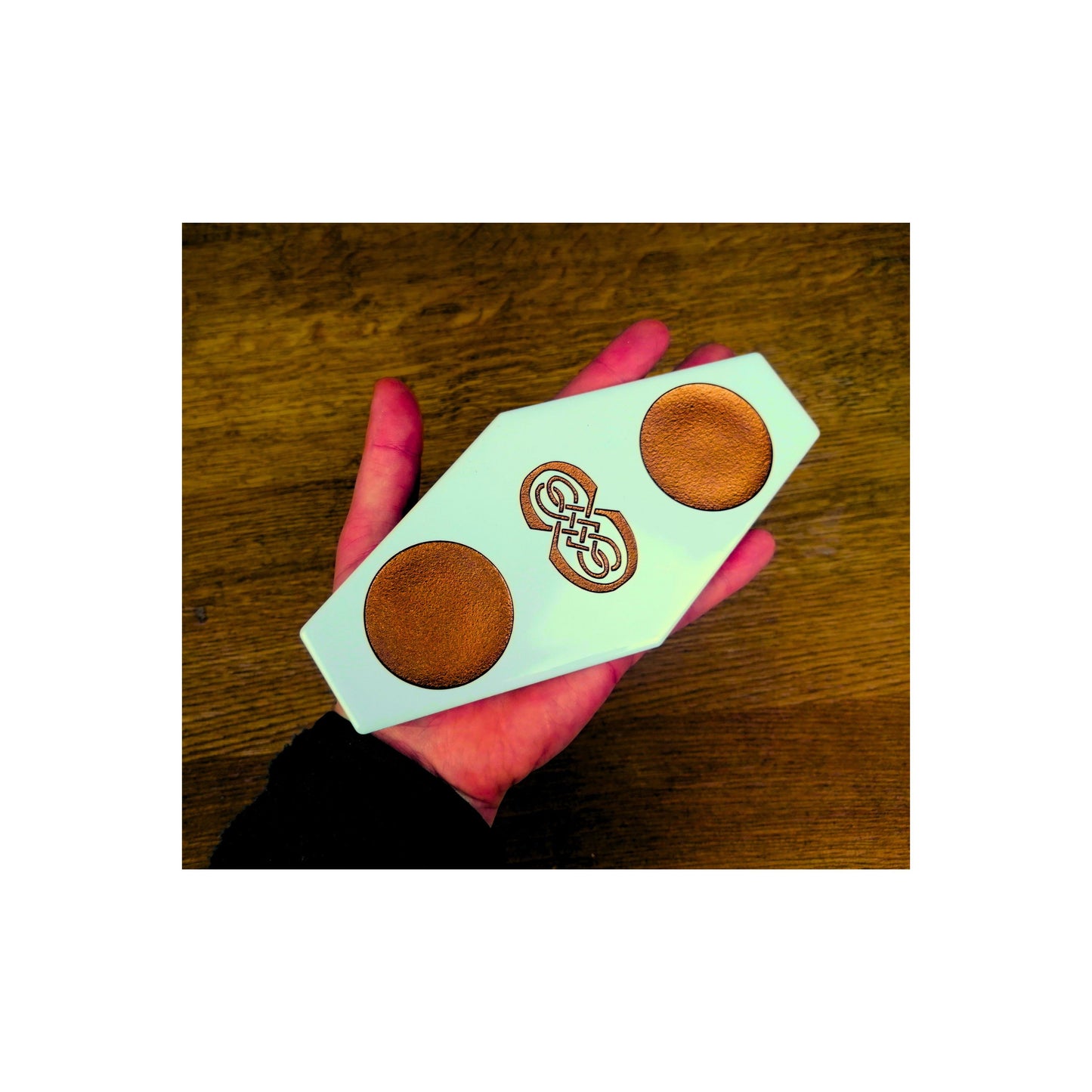 Handmade Tealight Candle Holder | Deep Engraved Ceramic Tile | Unique Gift Idea | Made In Ireland | Gold Copper Silver | Modern Home Decor