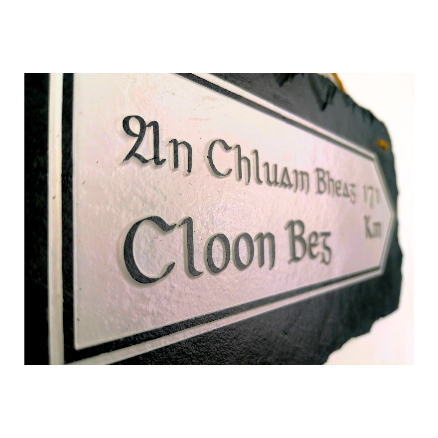 Irish Street Road Sign | Town Village Hometown | Rustic Natural Slate Wall Hanging