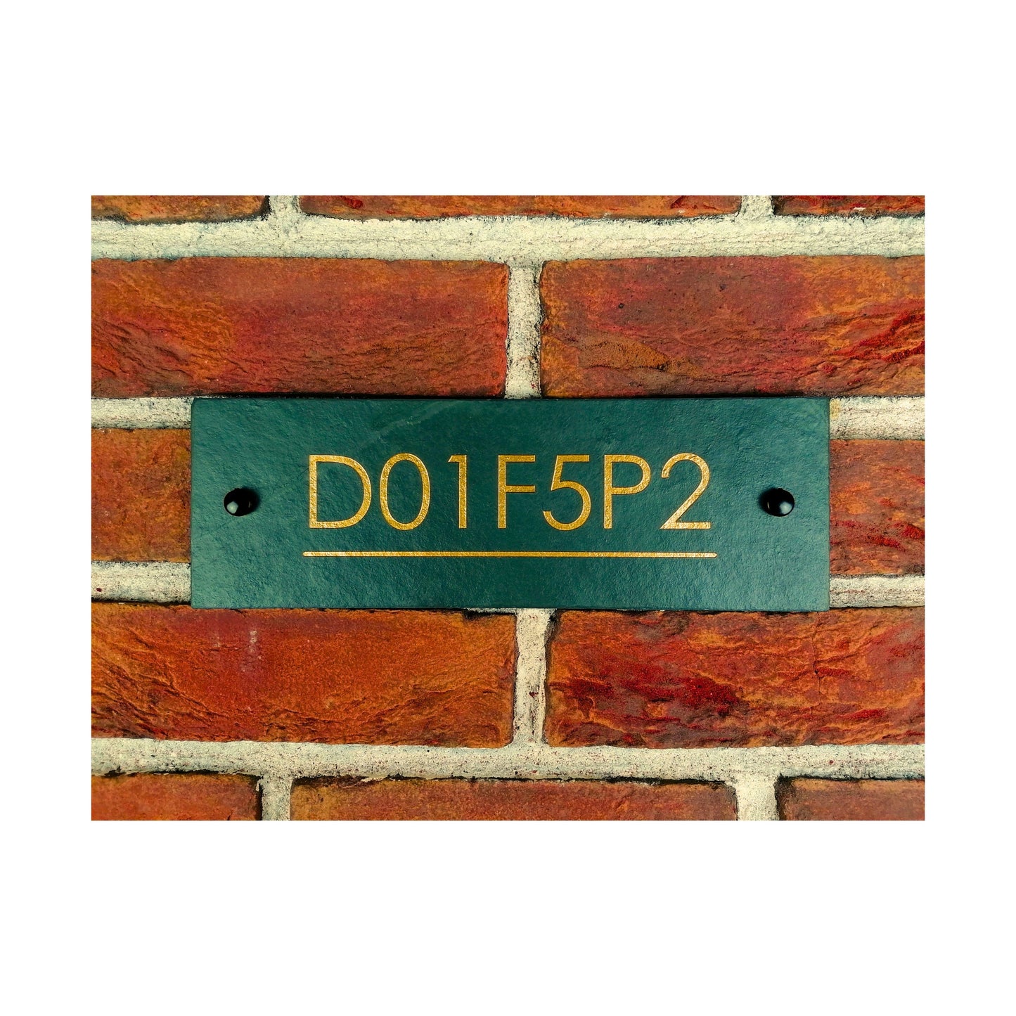 Engraved Natural Slate House Address Sign - Rustic Farmhouse Style Door Number - Wedding, Housewarming, Anniversary Gift Idea