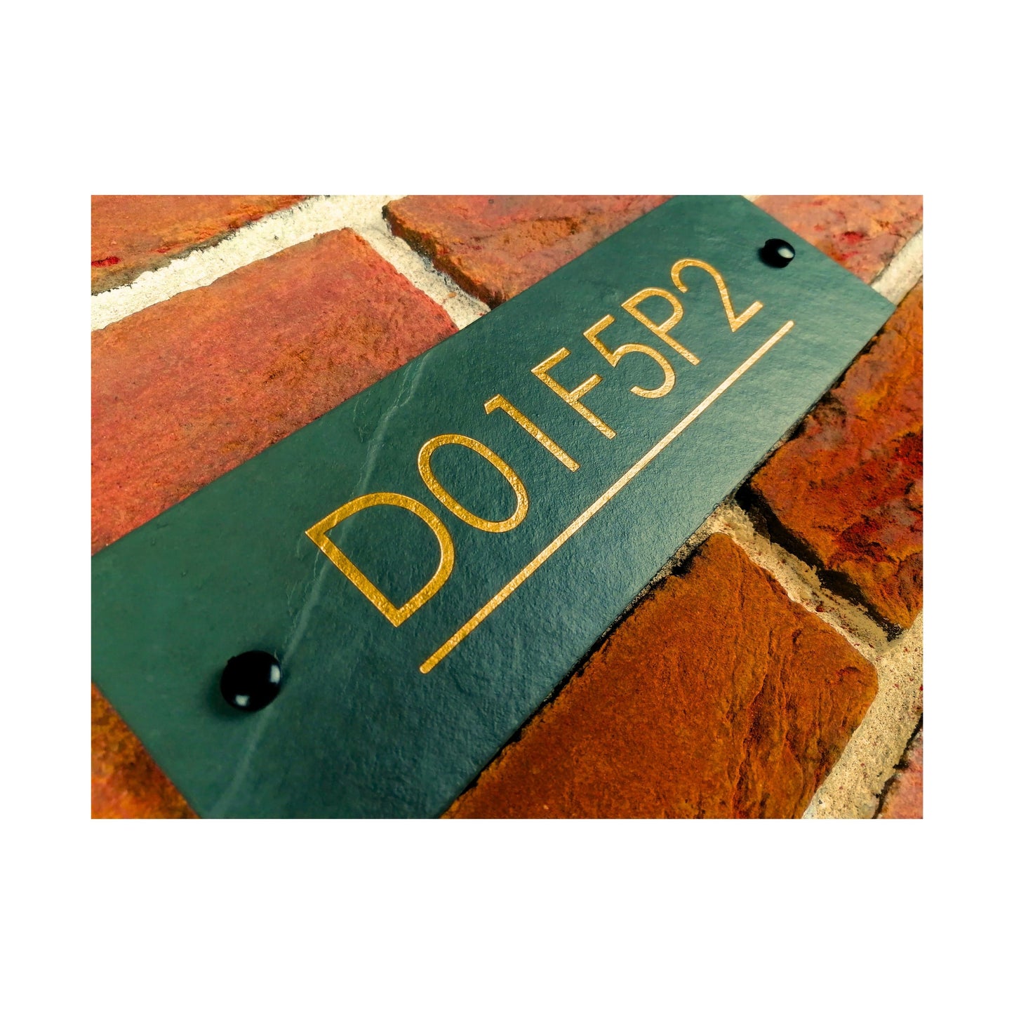 Engraved Natural Slate House Address Sign - Rustic Farmhouse Style Door Number - Wedding, Housewarming, Anniversary Gift Idea