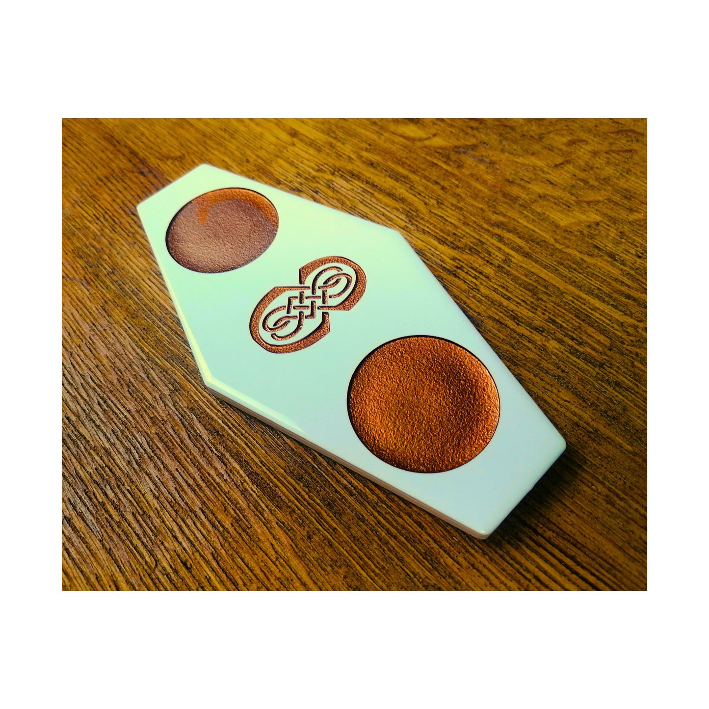 Handmade Tealight Candle Holder | Deep Engraved Ceramic Tile | Unique Gift Idea | Made In Ireland | Gold Copper Silver | Modern Home Decor