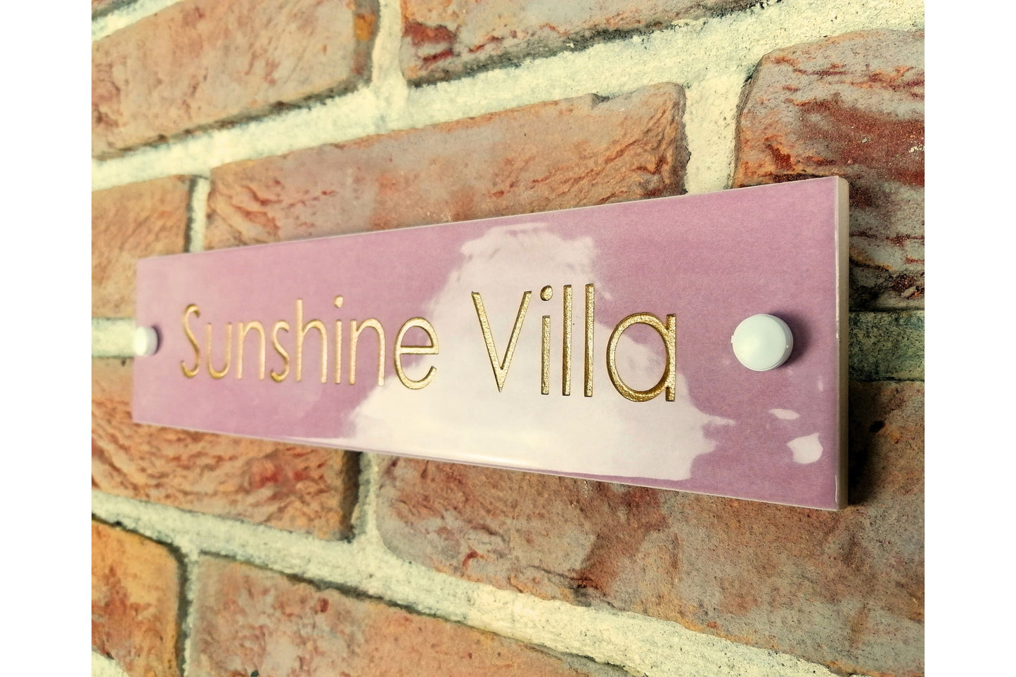 Engraved Ceramic Wall Tile Address Sign | Irish Handmade Rectangle Door Number House Name | Rustic Custom Personalised Postcode Mailbox Irish