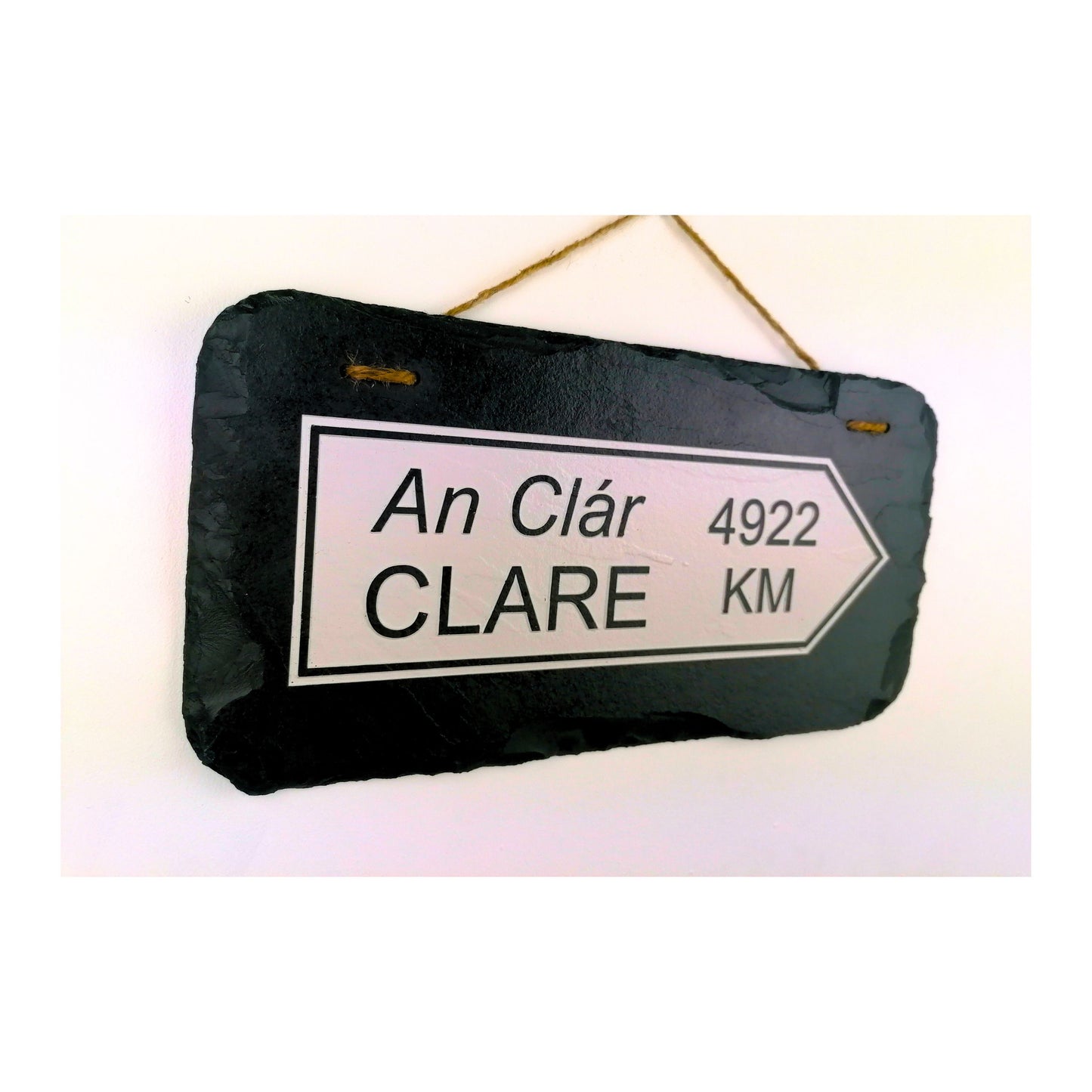 Irish Street Road Sign | Town Village Hometown | Rustic Natural Slate Wall Hanging