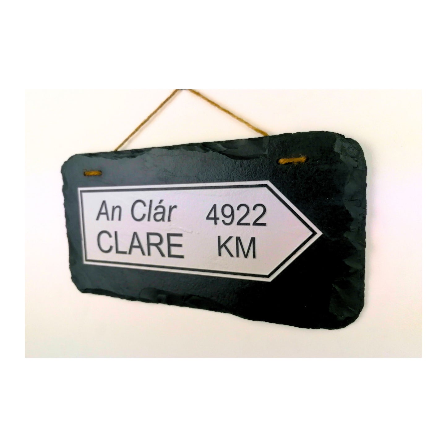 Irish Street Road Sign | Town Village Hometown | Rustic Natural Slate Wall Hanging