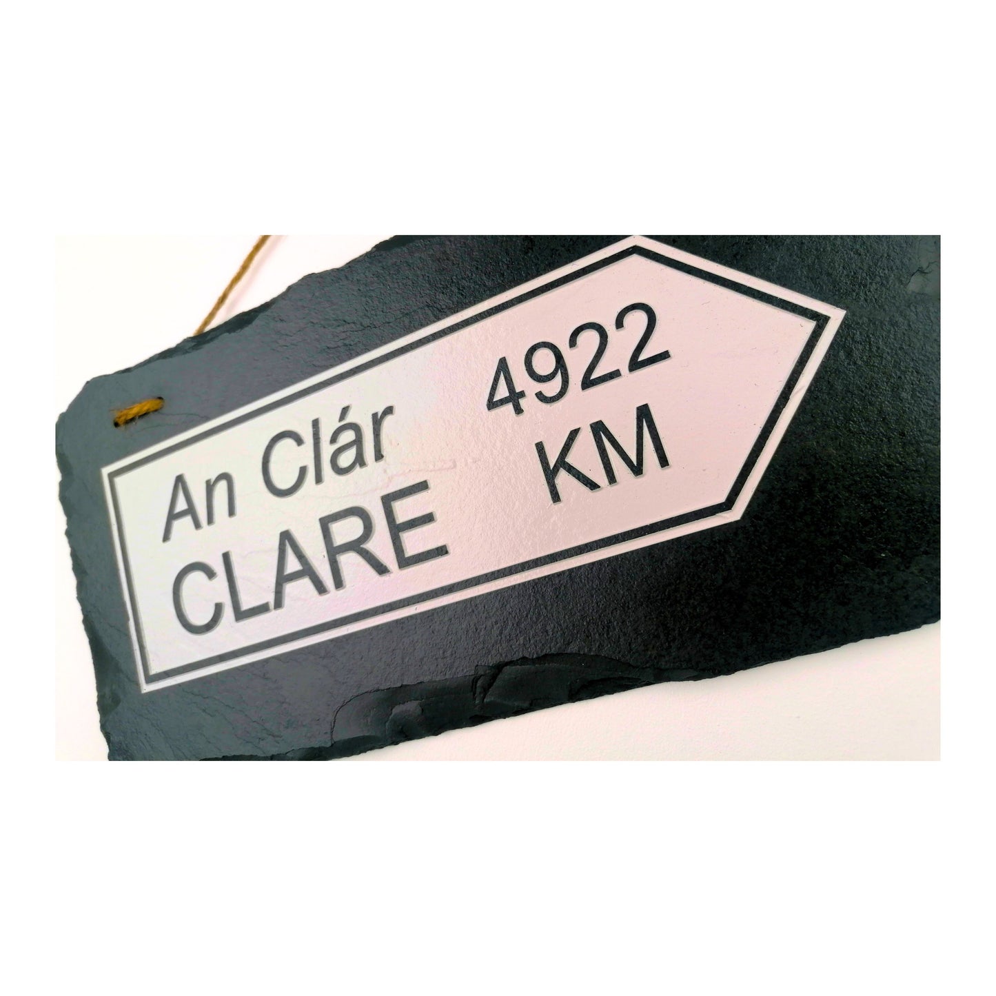 Irish Street Road Sign | Town Village Hometown | Rustic Natural Slate Wall Hanging