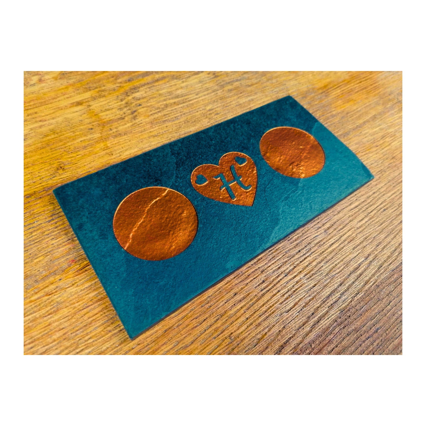 Handmade Tealight Candle Holder | Deep Engraved Natural Slate | Unique Gift Idea | Made In Ireland | Gold Copper Silver | Modern Home Decor