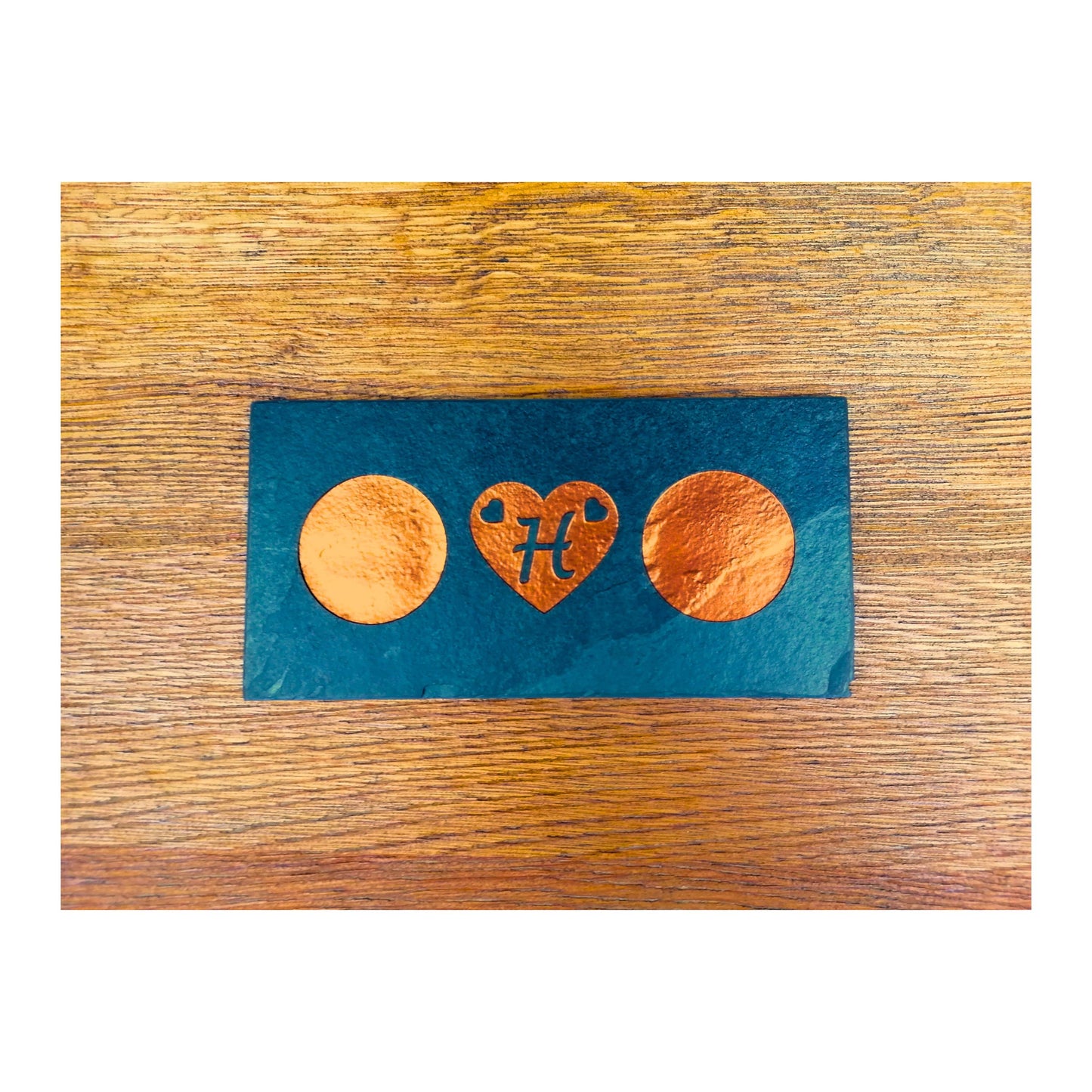 Handmade Tealight Candle Holder | Deep Engraved Natural Slate | Unique Gift Idea | Made In Ireland | Gold Copper Silver | Modern Home Decor