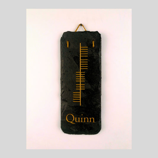 Ogham Wall Hanging | Natural Slate | Handmade Deep Engraved Signs | Celtic Irish Gaelic Traditional | Rustic Home Decor | Unique Gift Ideas