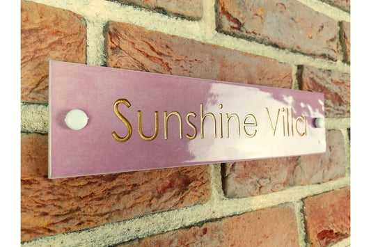 Engraved Ceramic Wall Tile Address Sign | Irish Handmade Rectangle Door Number House Name | Rustic Custom Personalised Postcode Mailbox Irish