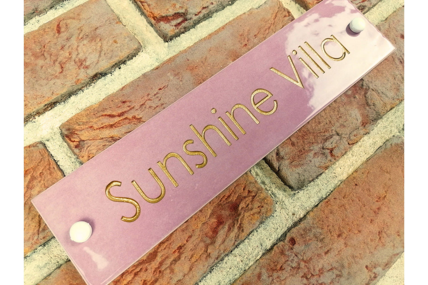 Engraved Ceramic Wall Tile Address Sign | Irish Handmade Rectangle Door Number House Name | Rustic Custom Personalised Postcode Mailbox Irish